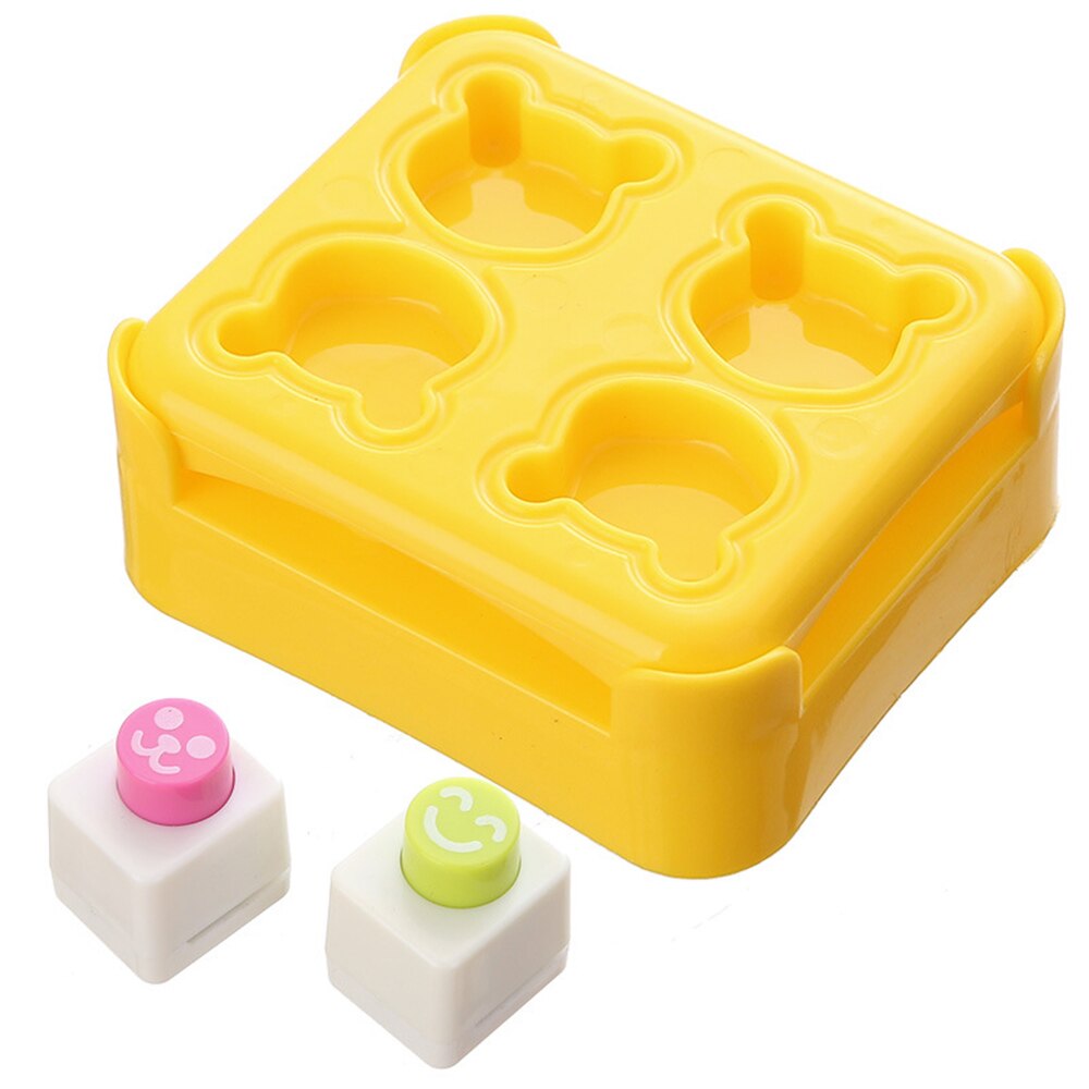 4pcs/set Panda Rice Mold DIY Sushi Mold Maker Dry Roasted Seaweed Cutter Sushi Making Kitchen Tools Bento Accessories: Blue