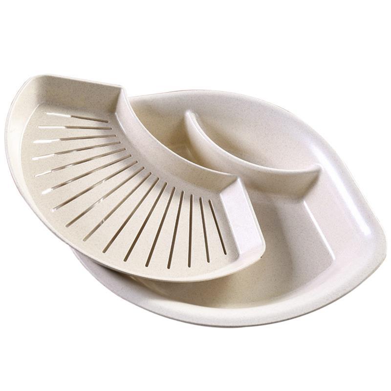 Talerz z tworzywa sztucznego samozasysający talerz kluski talerz na owoce z octem: Beige