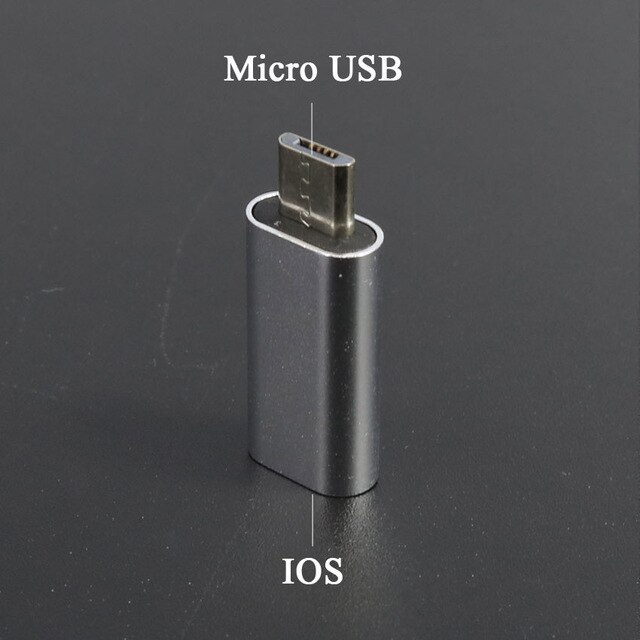 Sølv data ladekabel konverter adapter til ios/android micro usb type-c til usb 3.0 usb-c adapter: Sort