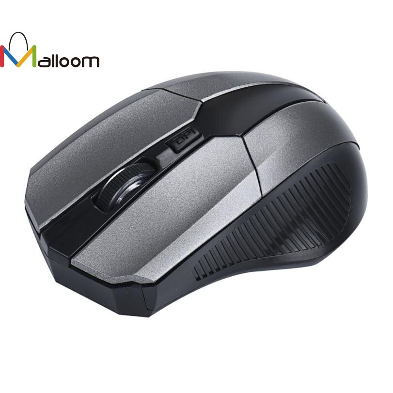 MALLOOM Brand Mini Laptops Gaming Mouse 2.4GHz Mice Optical Mouse Wireless Cordless USB Receiver For PC Laptop#21: Gray