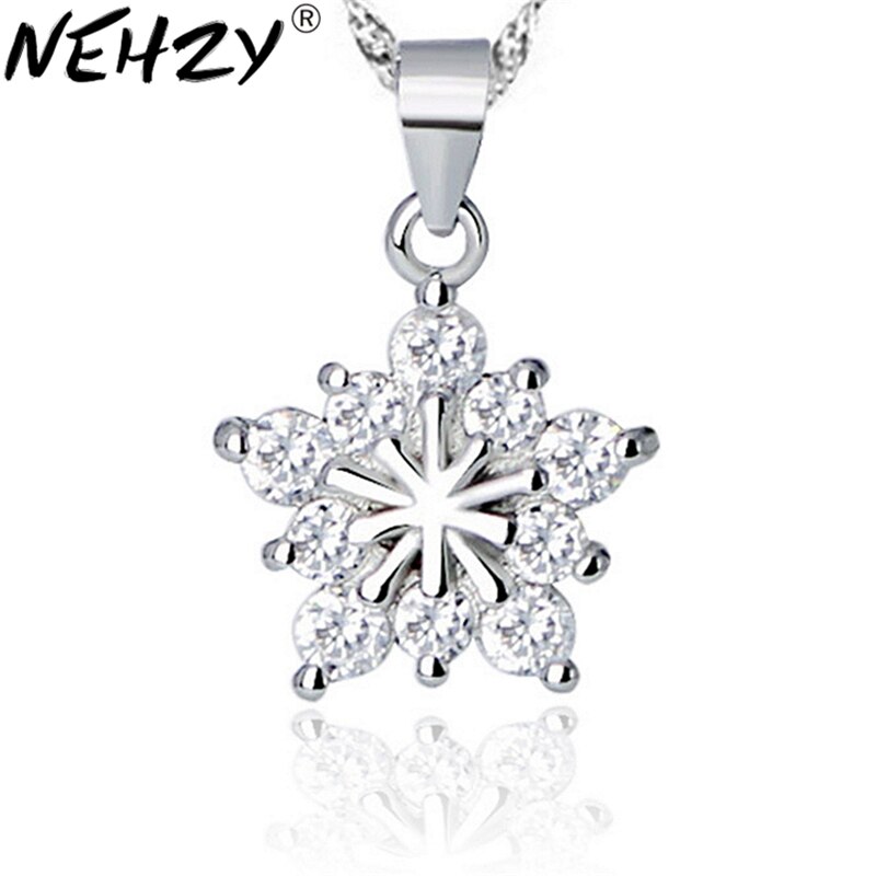 Nehzy 925 selo de prata esterlina pingente de alta qualidade colar nova senhora adorável em forma de estrela flores de high-end moda jóias