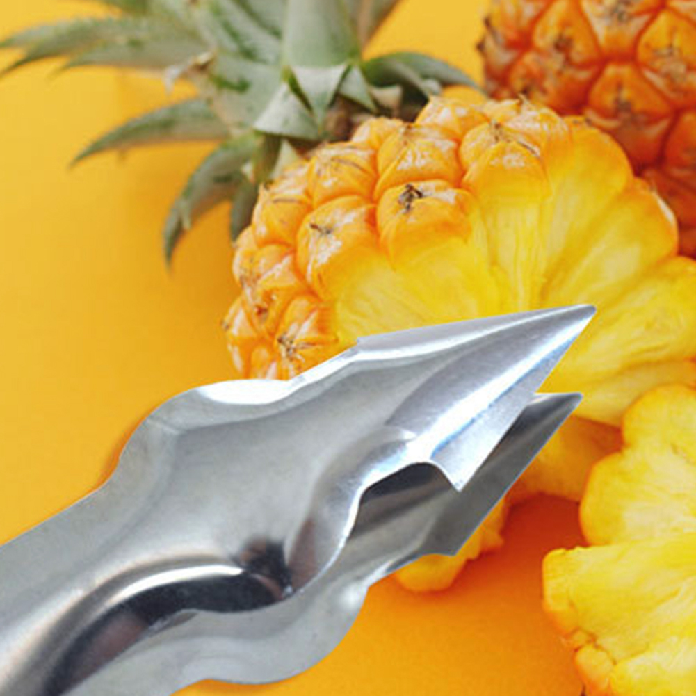 Pineapple Eye Remover Portable Stainless Steel Clip Fruit Core Seed Peeler Slicer Tongs Kitchen Utensil