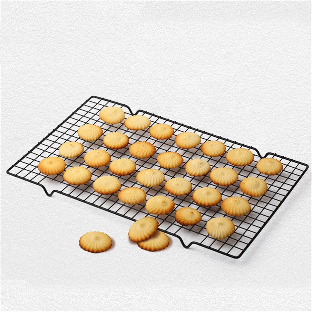 Anti-aanbak Metalen Cake Koelrek Netto Cookies Koekjes Brood Muffins Drogen Stand Cooler Houder Keuken Bakken Tools 25*40 cm