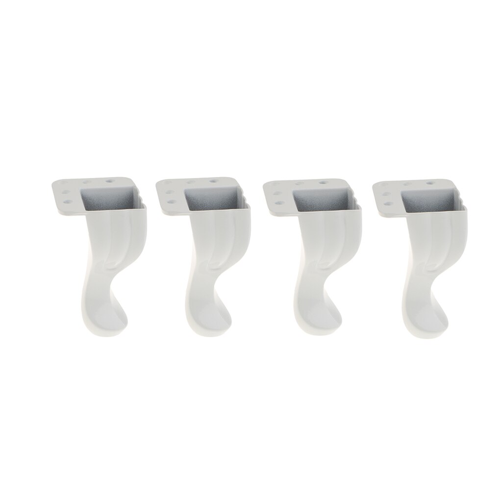 4x metall sofa ben skrivebord bordføtter sokkel erstatning h : 8cm hvit maskinvare