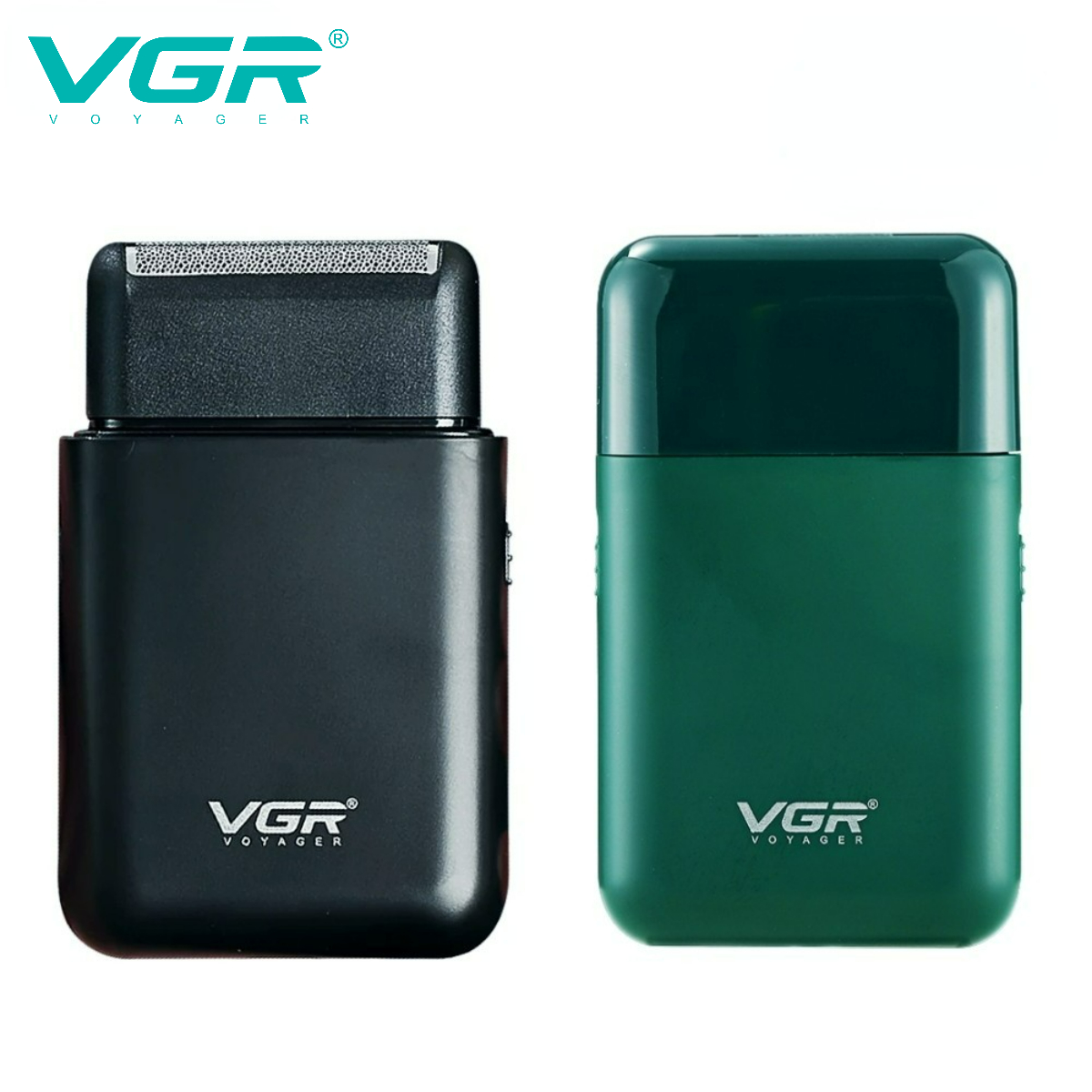 VGR Rasoir électrique Tondeuse À Barbe Professionnelle Rasoir Mini Rasoir Portatif Rasage à mouvement alternatif 2 Lame Recharge USB pour hommes V-390