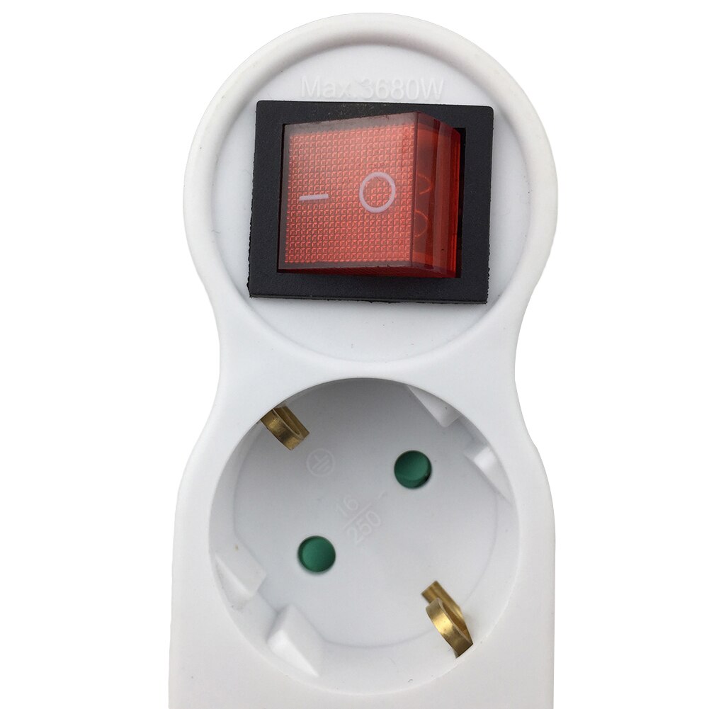 Expansion Convenient Conversion German Plug Triple Wireless Eu Standard Home Socket 1 To 3 Way 16A 250V Outlet Power Adapter