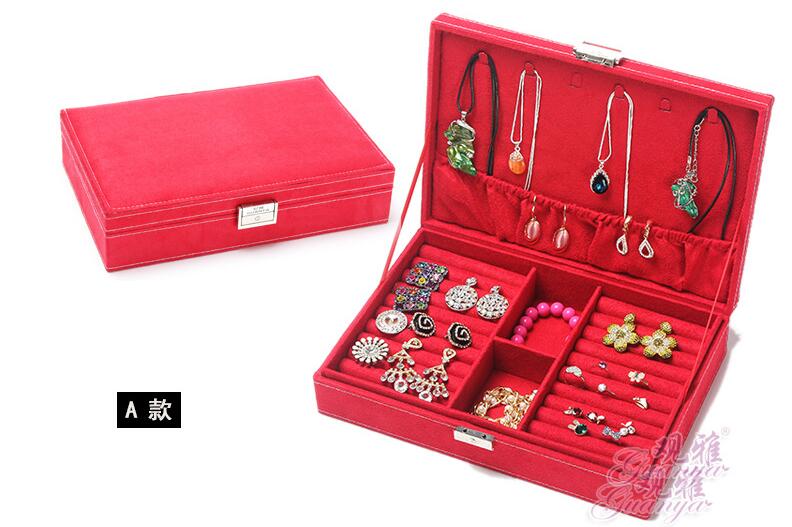 guanya brand jewelry Accessories box plate stud earring earrings storage case ring wedding birthday