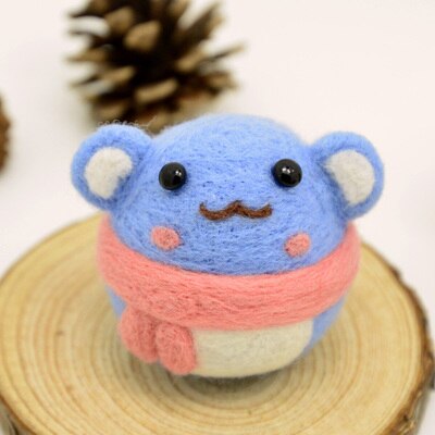 1Pcs Cute Animal Pets Needle Wool Felt kits Handmade Toy Doll Wool Felt Poked Kitting Non-Finished DIY Wool Felting Package: No.5