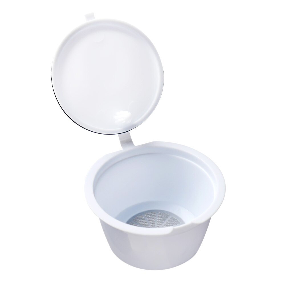 8 Colors Refillable Coffee Capsule For Nescafe Dolce Gusto Reusable Capsules Coffee Pods K-cups Useful 50 times: white