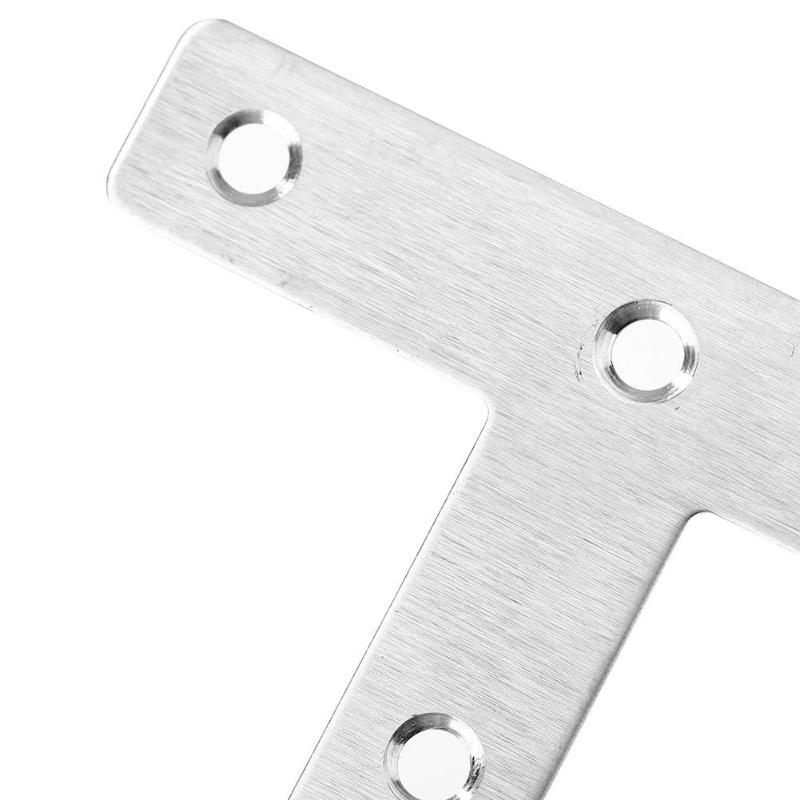 4pcs/set T-shape Angle Codes Thick Stainless Steel Angle Groove Connector Metal Fittings Angle Fastener Connecting Piece Hardwar