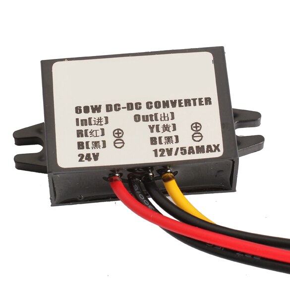 60W 24V Naar 12V 5A Auto Omvormer Converter Waterdicht Schokbestendig Auto Converter Step Down Module Dc naar Dc Buck Module