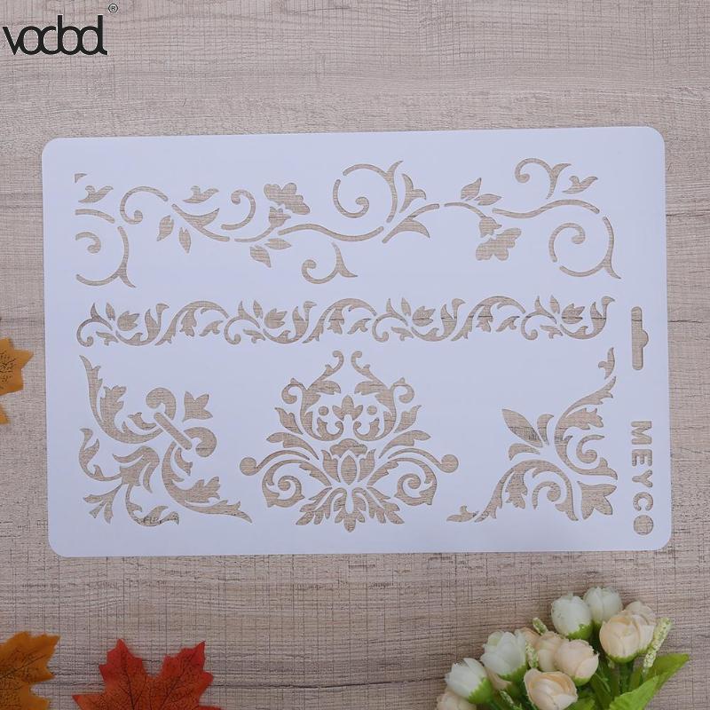 Sztuczne kwiaty DIY nawarstwianie plastikowe szablony linijka szablon ścienny Scrapbooking malowanie dekoracja robić albumu na zdjęcia rękodzieło wytłaczane karty papierowe