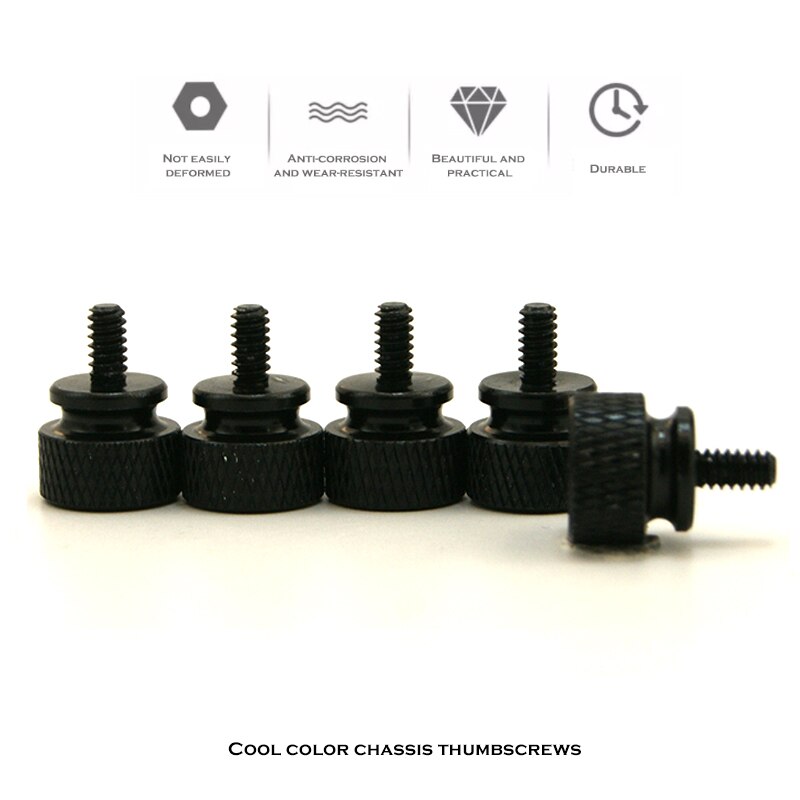 PC Cooling MOD Colorfull Hand Screws For Chassis Side Panel 5pcs