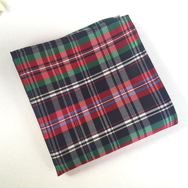 Classy Paisley Plaid Check Mens Silk Handkerchiefs Red Gray Blue Black Yellow Men Wedding Pocket Square: GZ-01