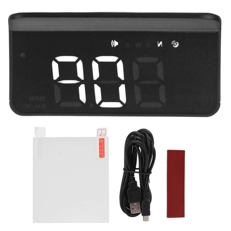 Proyector de pantalla de parabrisas para coche, pantalla HUD de fatiga, advertencia de conducción, alarma de exceso de velocidad Universal para coches, camiones y motocicletas: Blanco