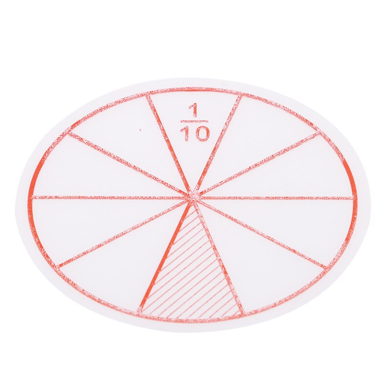 12pcs/lot Math Fractions Circles Toys Plastic Numbered Fractions Circles Math Chips Mathematics Number Toy Dia. 8cm