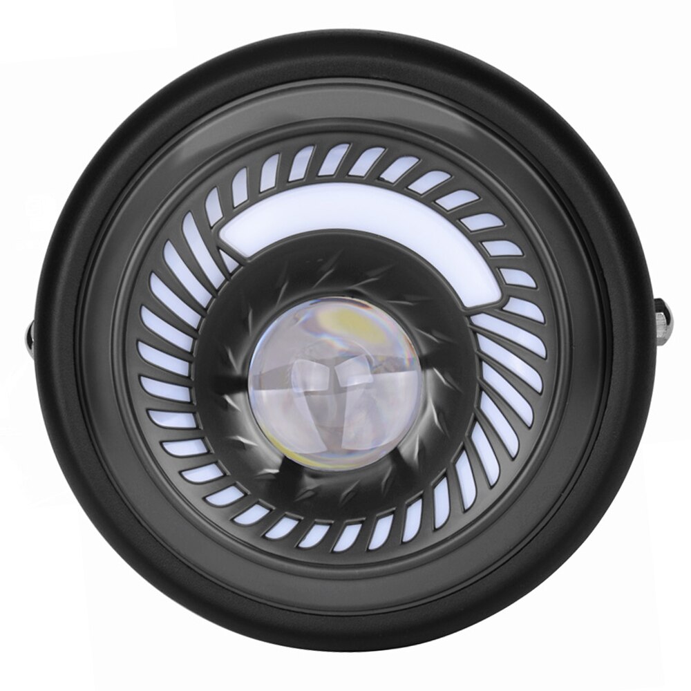 Motowerks Retro 6.5 Inch LED Motorcycle Headlight Grill Bracket Cover High Low Beam DRL Headlamp Bulb for Cafe Racer Customs