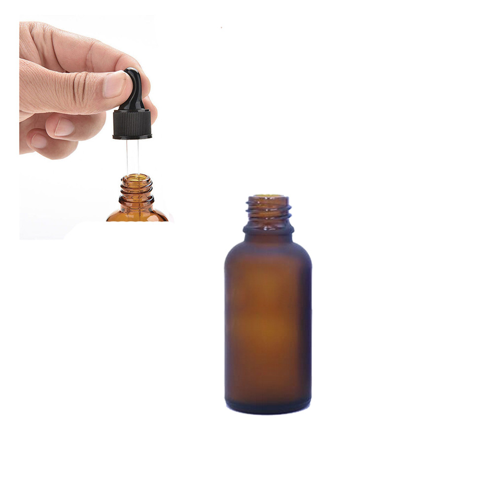 Mini 30ml ravfarvet glasreagens flydende pipette tom flaske øjendråber mini genopfyldelig beholder tomme kosmetiske beholdere
