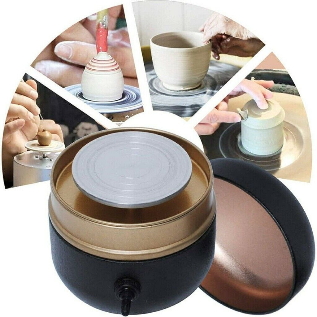 Mini Electric Pottery Wheel Ceramic Clay Making Shaping Machine Clay Art Craft DIY