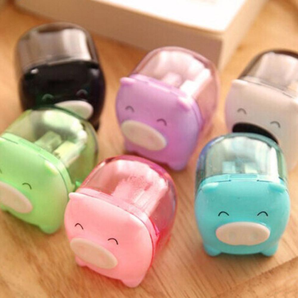 Pencil Sharpener Mini Stationery 1Pc Cute Pig Shaped Super Cartoon Student Tool