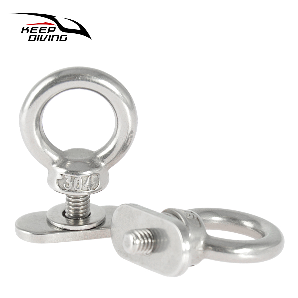 6 Pcs Kayak Rail Accessories Kayak Track Mount Tie Down Eyelet With Screw Nuts For Kayak Canoes Boats Fishing etc