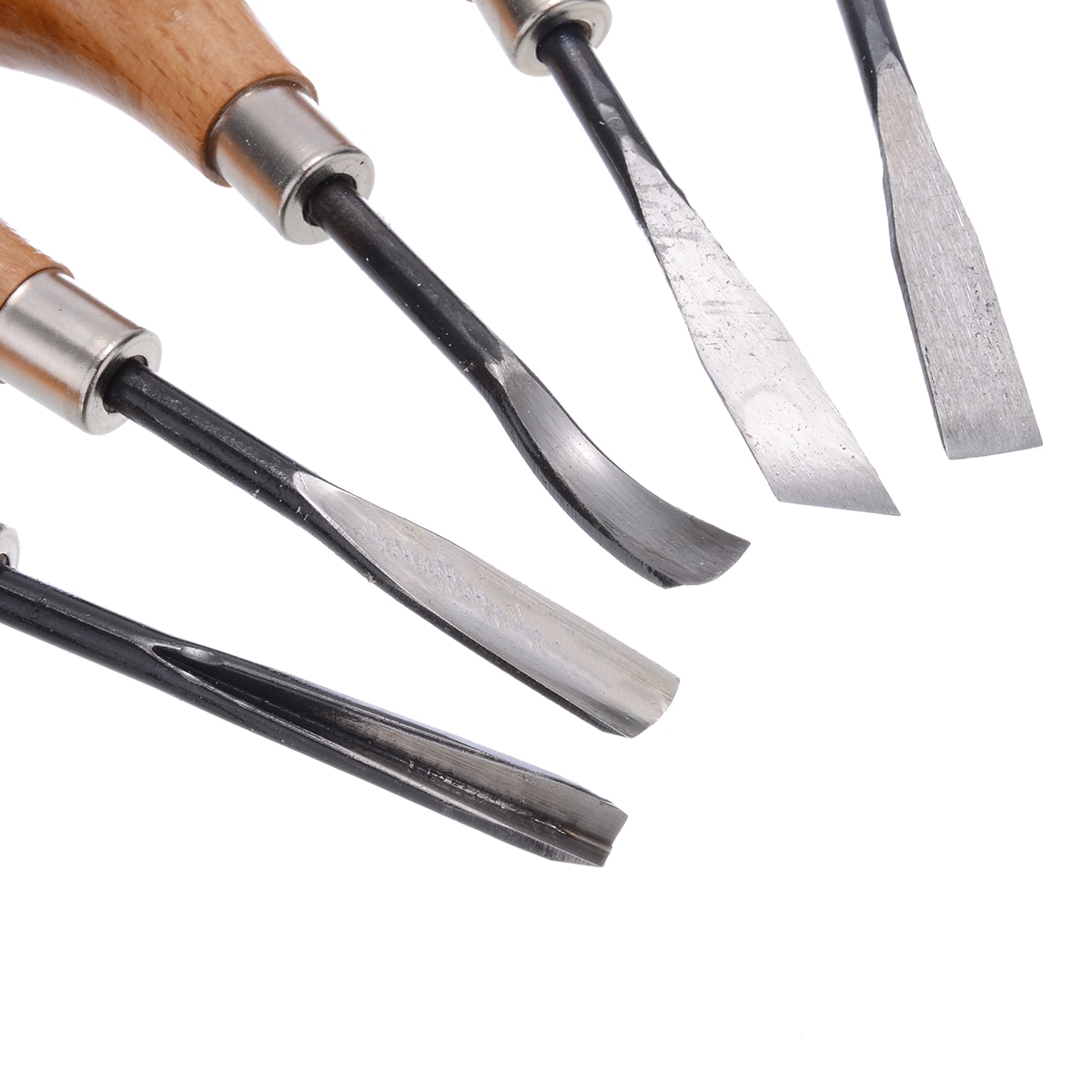 5 stk dreiebenk treskjæringsmeisler diy håndskjæringe meisler kniver hullverktøy sett mulit til tre leire voks lær utskjæring skjæringe