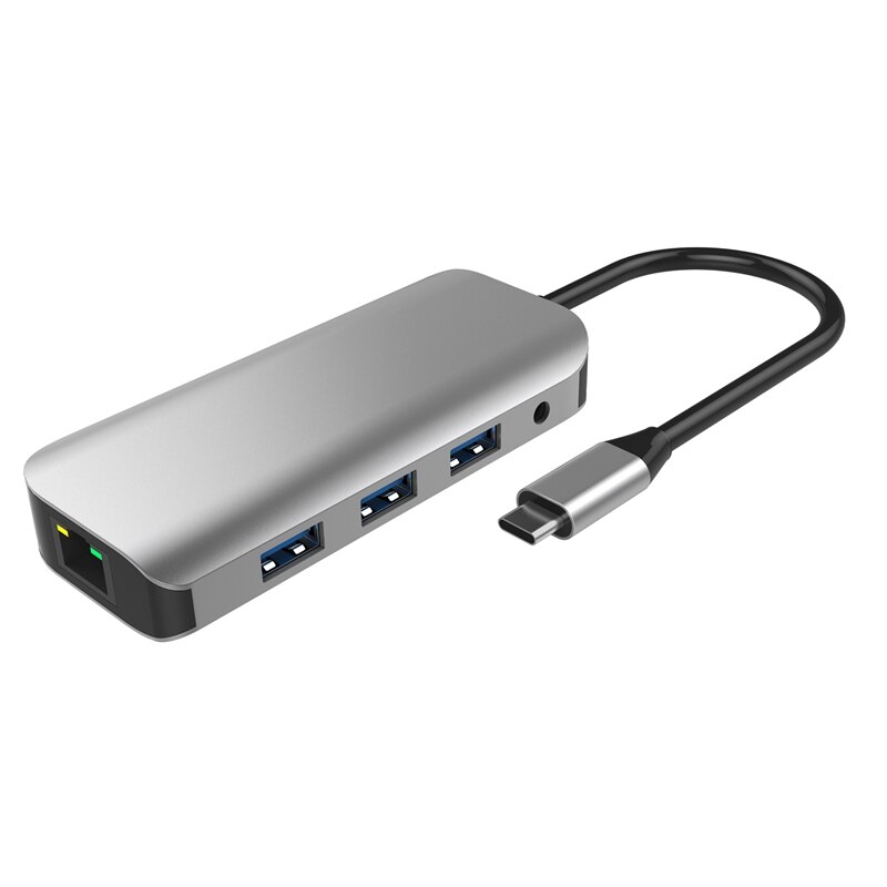 9in 1 Usb C Hub Docking Bahnhof Usb 3,0 TF Kartenleser Typ C Typ C Dock USB Hub für huawei Laptops Usb Expander HDMI VGA RJ45