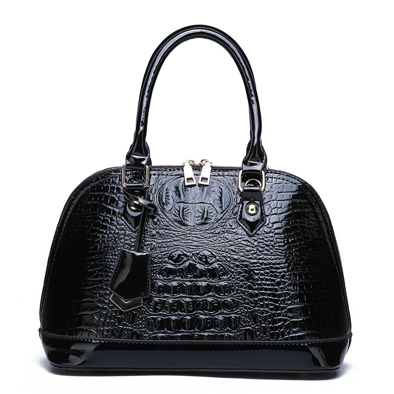 mode Vrouwen Handtas alligator Shell Tas Vrouwen Messenger Bag Schoudertas Vrouwelijke Crossbody Tas: Black