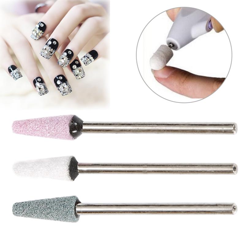 Taladro de decoración de uñas, herramienta de manicura, cabezal de molienda, brocas de carburo de silicio, cortador de vástago de rueda para manicura, 2,34mm
