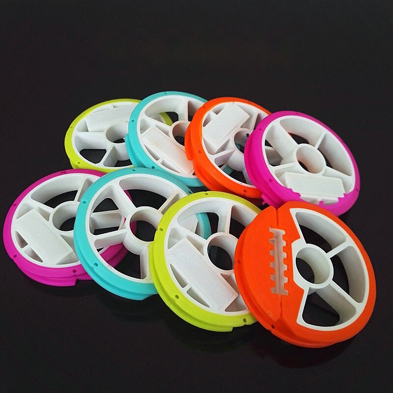 2PCS Round Silicone Line Holders Fishing Tool Main Line Leader Rig Storage Tackle