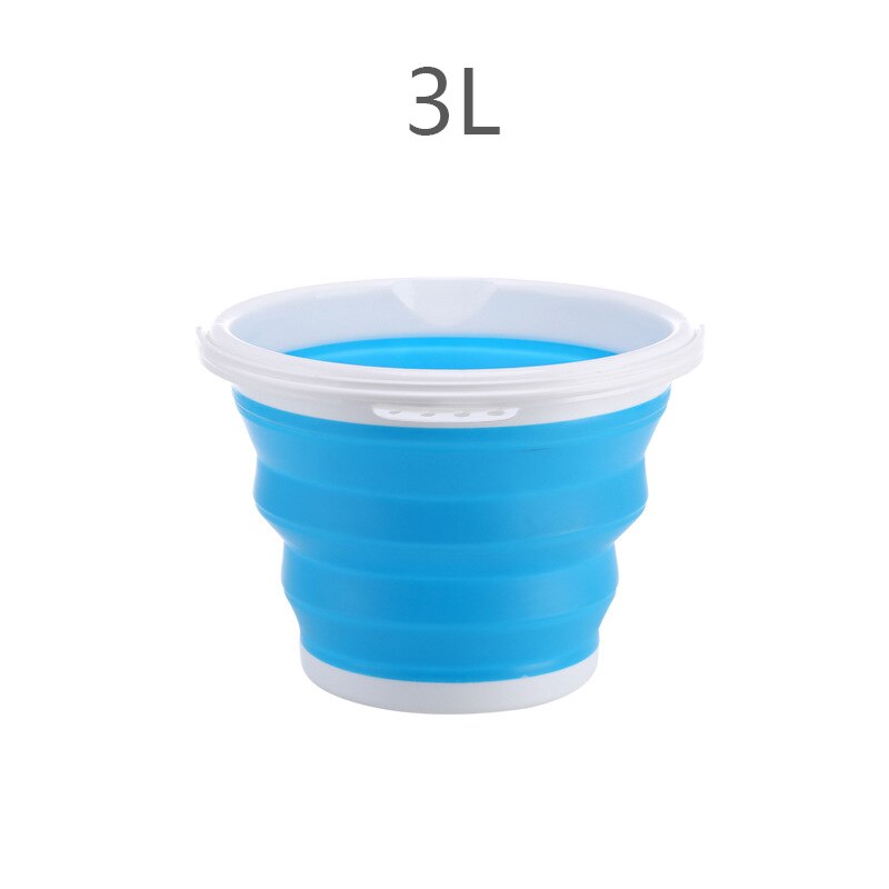 Seau en plastique pliable pour bain de pieds épais, seau rétractable, multifonction, Portable, pour la pêche, outil de nettoyage: 5