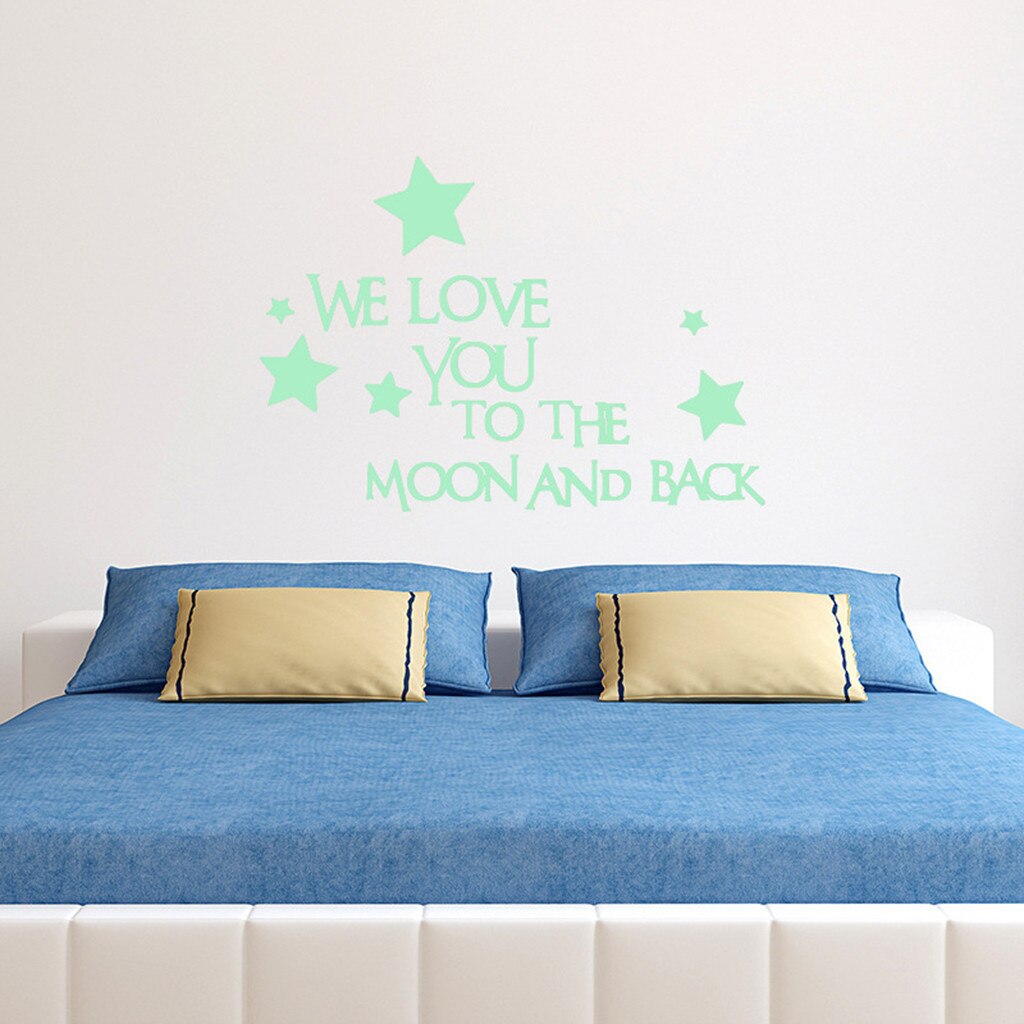 Pegatina 3D de estrella, Luna, Estrellas luminosas, lunares, calcomanía de decoración del hogar para habitación de niños, pegatinas que brillan en la oscuridad DIY,