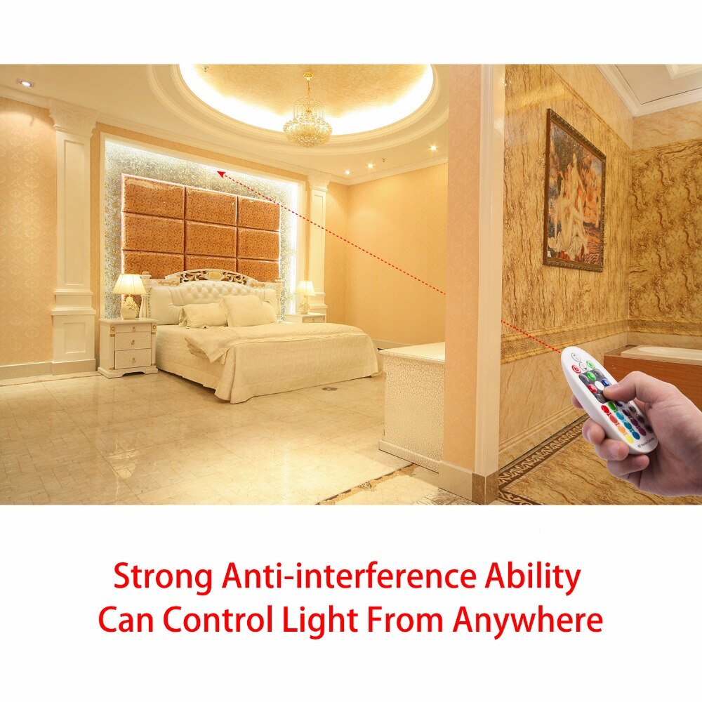 28key LED Strip IR Remote controller AC 220V 240V RGB SMD 5050 3528 dimmer LED strip light IR Remote controller with EU Plug