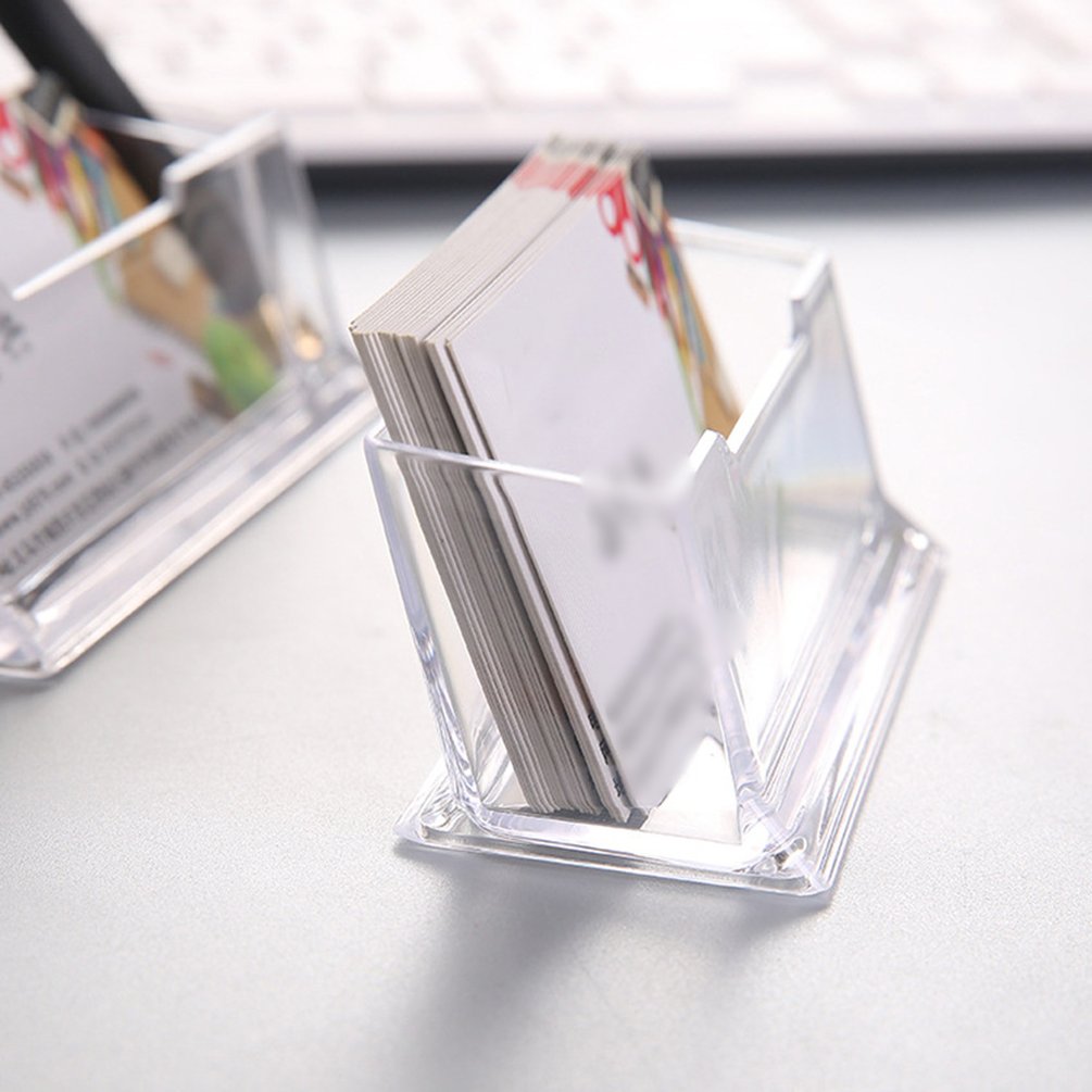 Clear Desk Card Holder Note Holders for Office Display Stand Office Business Card Holders Desk Accessories Stand Clip