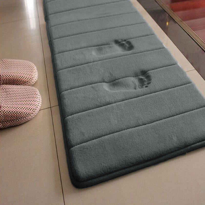 50*160cm badrumsmatta halkfri absorberande mjuk minnesskum badrumsmatta hemgolvmatta 6 färger: Dimgray