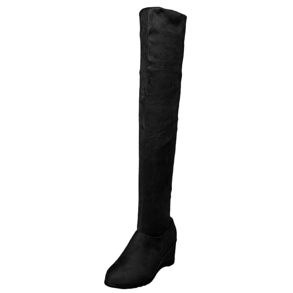 Bottes hautes au dessus du genou pour femme, bottes chaudes et solides, à la , offre spéciale,