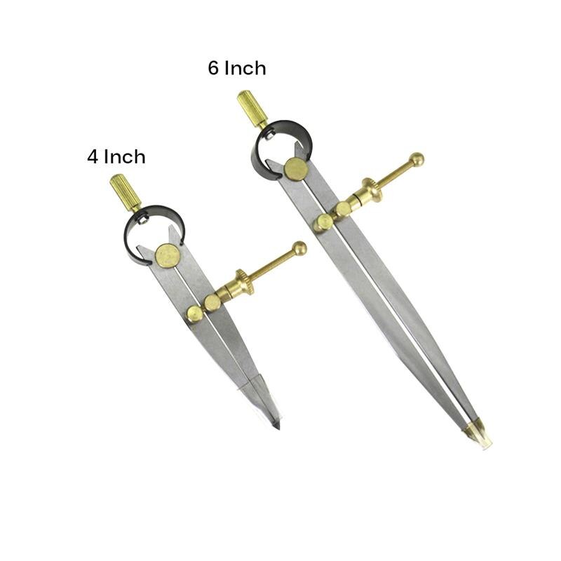 Adjustable Leather Craft Rotating Tool Scriber DIY Edge Creaser Stitch Wing Divider 4 "/ 6" DIY Handmade Sewing Tools