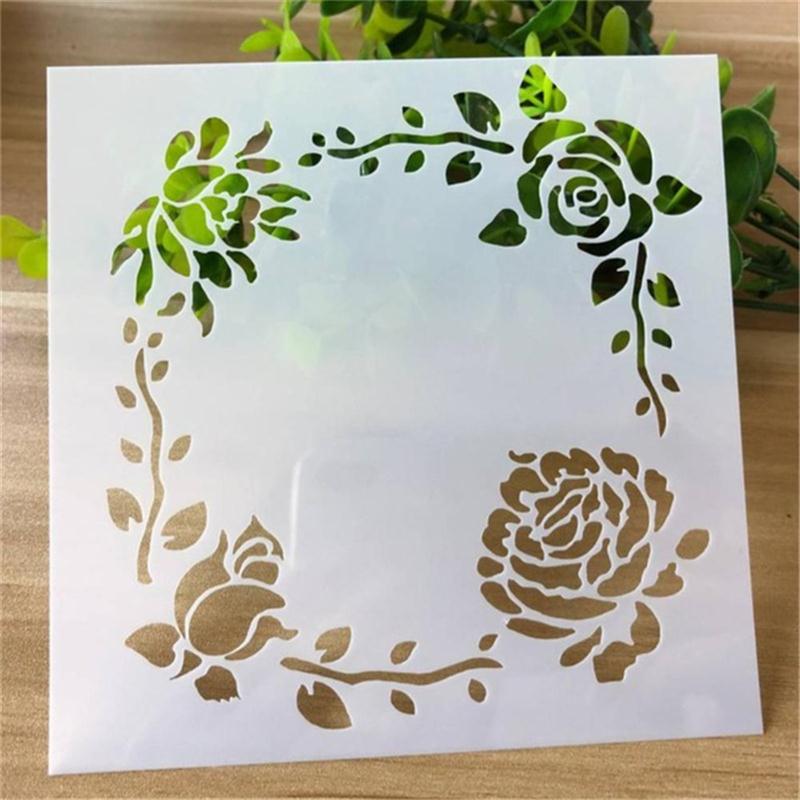 Pochoir de peinture ajouré, 1 pièce, gaufrage, bricolage, artisanat, Journal, accessoires de Scrapbooking, décoration réutilisable: 8