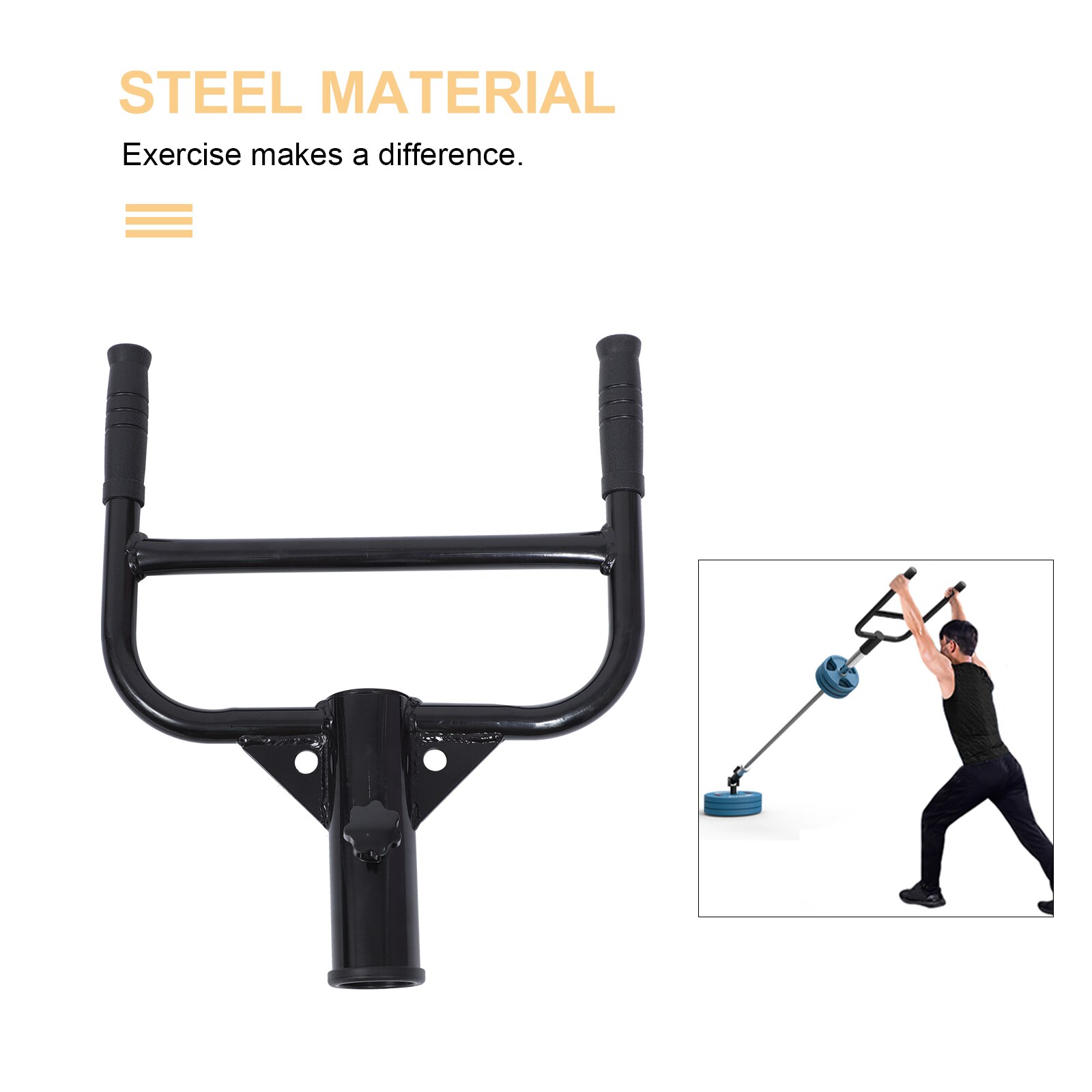 Barbell Press Push Bar Weightlifting Deadlift Squat Handle T-Bar Row Plateform for Barbell Push Handle Barbell Shoulder Support