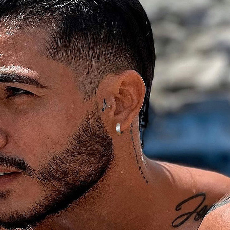Pendientes de aro Huggie geométricos para hombres, acero inoxidable, Circular, redondo, Hip Hop, Rock Rap, accesorios de joyería geniales para niños