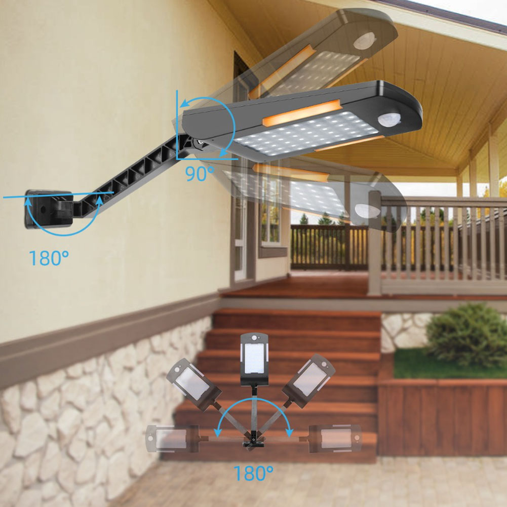 Super Bright Motion Sensor Energy Saving Garden Yard Wall Path 48 LED Street Light Solar Power Patio Security Outdoor Waterproof