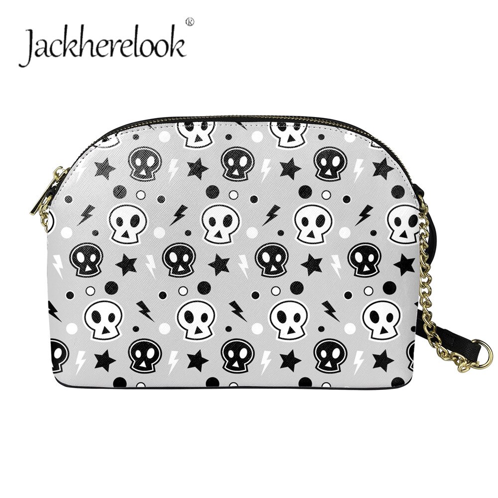 Jackherelook dames suikerschedel patroon dames rits crossbody tassen schoudertassen gothic stijl trend handtassen: Zbx 384 d 49