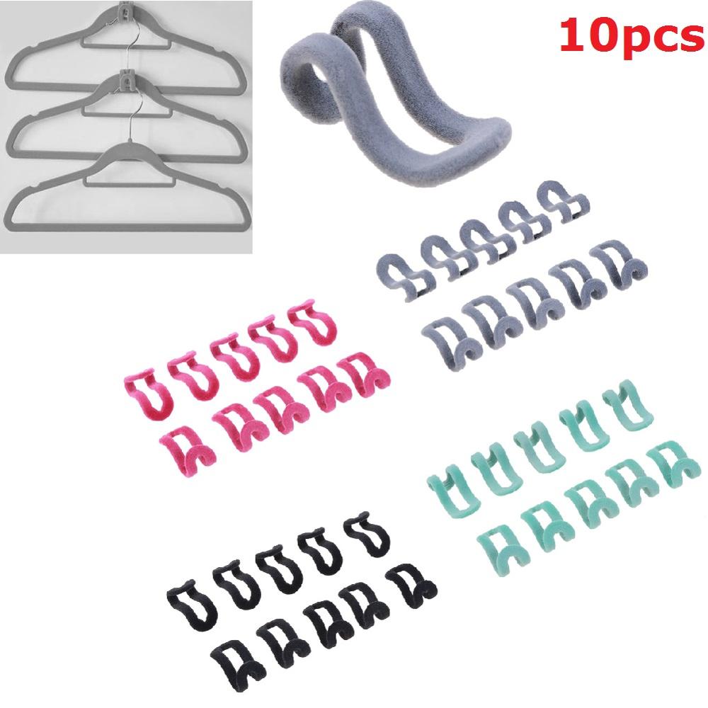 10/12pcs Cloth Hanger Hook Mini Flocking Clothes Hanger Easy Hook Closet Organizer Holder Save Space Non Slip Flocking Hanger