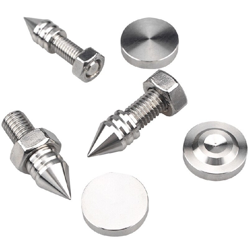 4 kpl jalka piikki ruostumattomasta teräksestä cd vahvistin hifi audio kaiutin koneteline jalat pad kynsi tarvikkeet