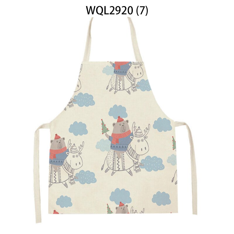 mandilon escolar infantil delantal barbero limpieza hogar Blusa con estampado de dibujos de animales para niños, delantal de cocina a prueba de aceite, antiincrustante, para el hogar,: WQL2920-7 / 68x55cm adultsize