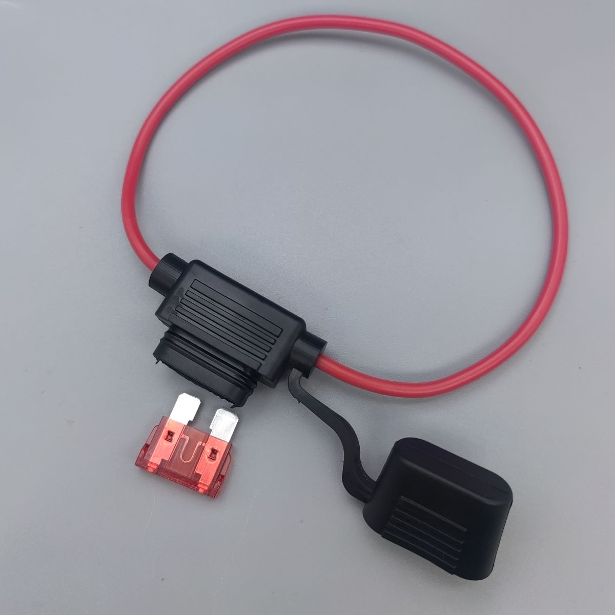 Portafusibles de hoja de coche, adaptador de cable en línea de 12V 30A, enchufe de interruptor de corte, cubierta antisalpicaduras a prueba de humedad, accesorios para automóviles