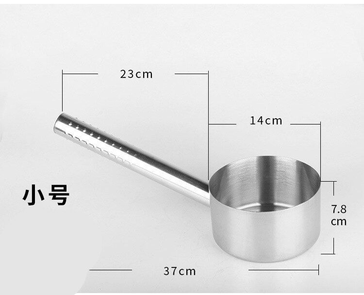 Stainless Steel Kitchen Tool Water Scoop Stainless Steel Water Scorpion Chef Kitchen Thickening Deepening Long Handle Household: 2.4L
