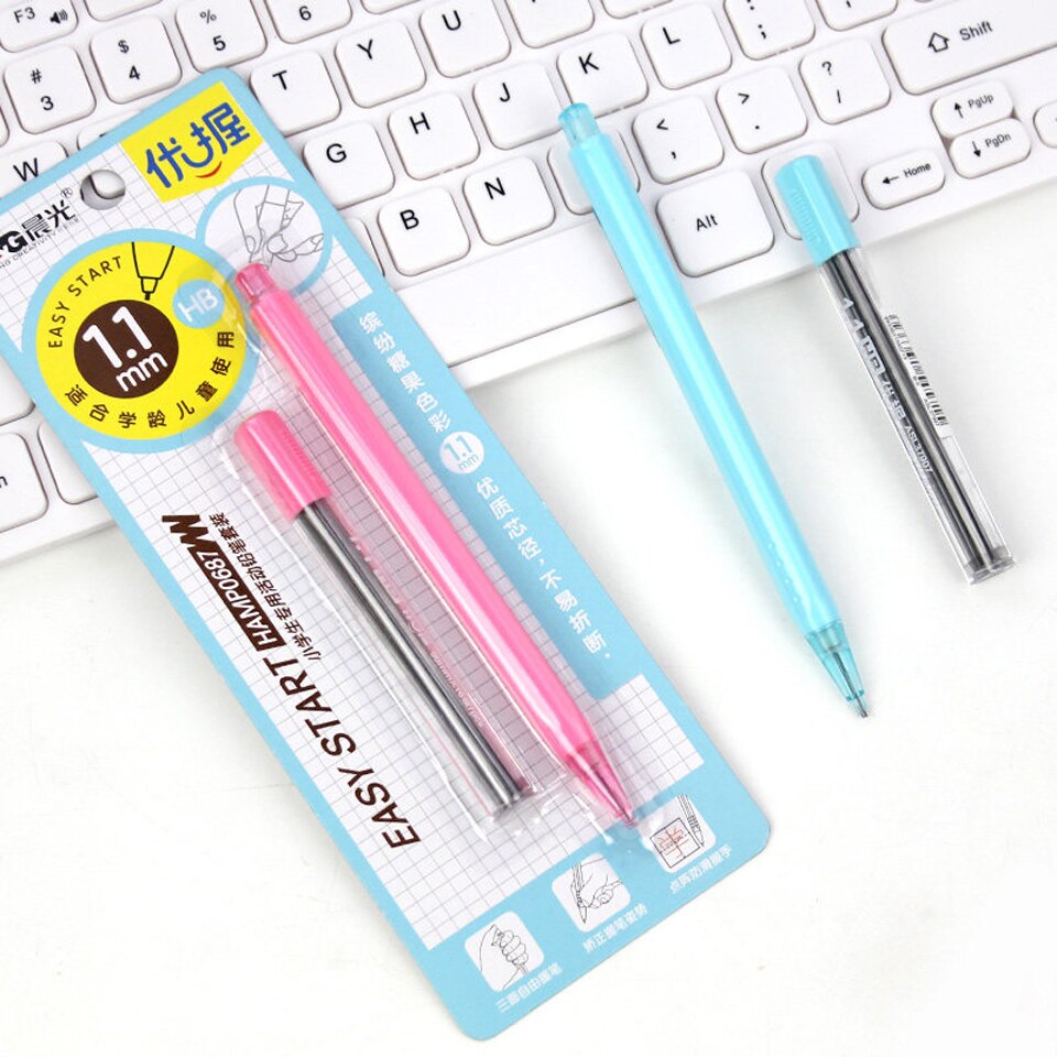 3 kpl kawaii mekaaninen lyijykynä 0.9mm/1.1mm helppokäyttöinen söpö automaattinen kynä oikea kynäote lapsille kirjoittaville koulutarvikkeille