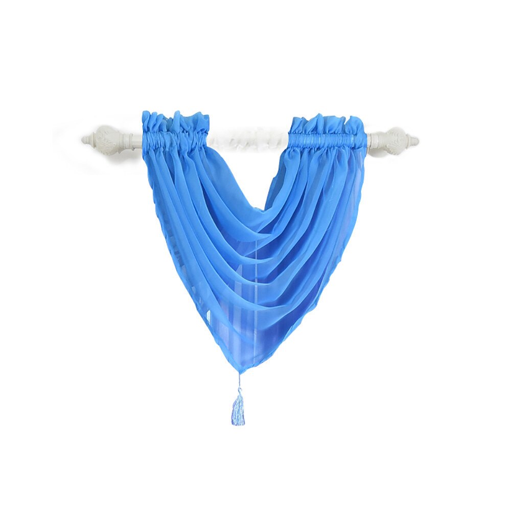Rideau de Voile multicolore Swag toutes les couleurs cantonnière Net rideaux Tulle Swag Unique rideaux modernes pour la décoration de fenêtre