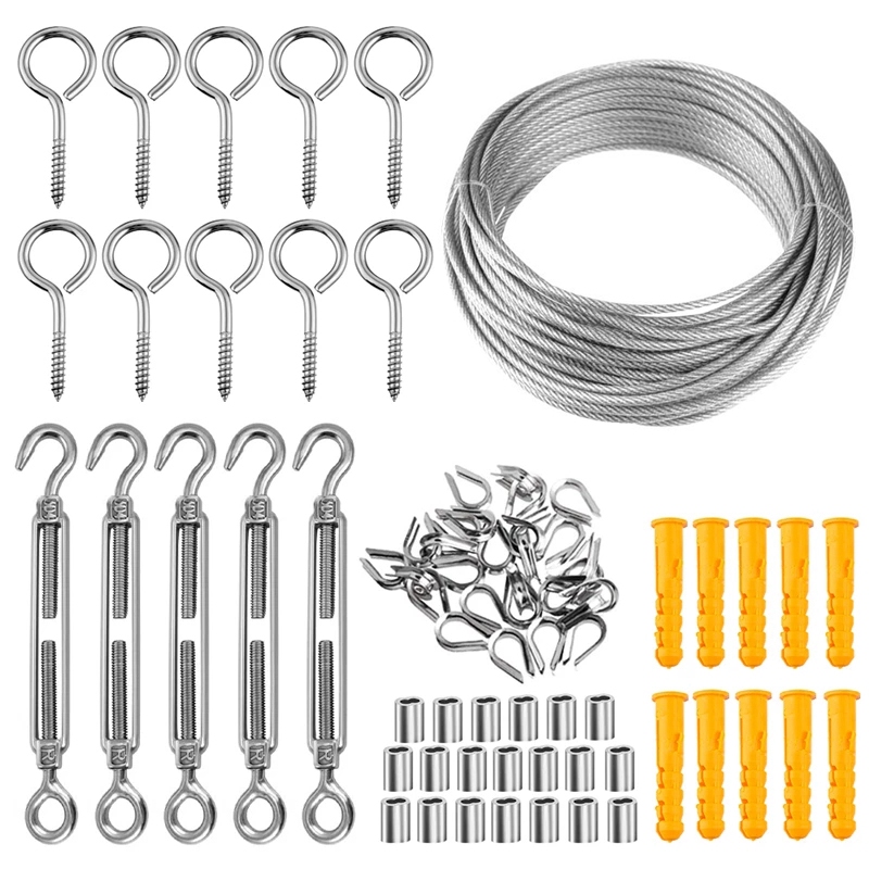 Stainless Steel Wire Rope Steel Cable Stainless Wire With Accessories Steel Wire Wire Rope Clip Cable Railing Kit